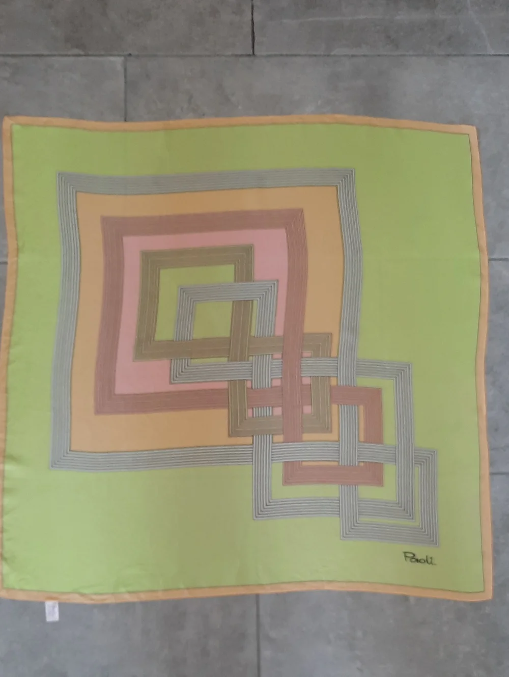Paoli Vintage 70s Geometric Scarf 27